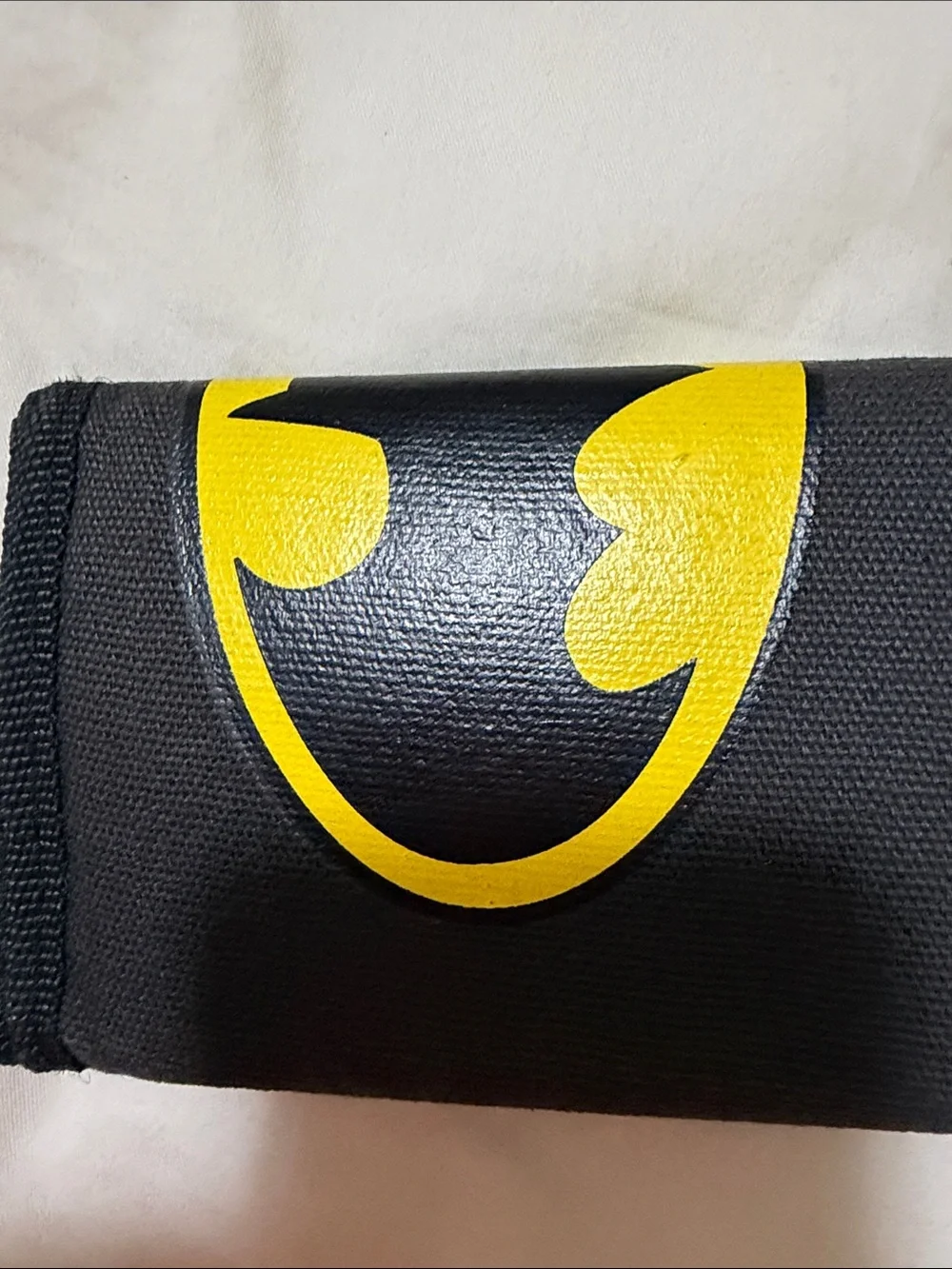 Batman Black and Yellow Smiley Canvas Men's Wallet